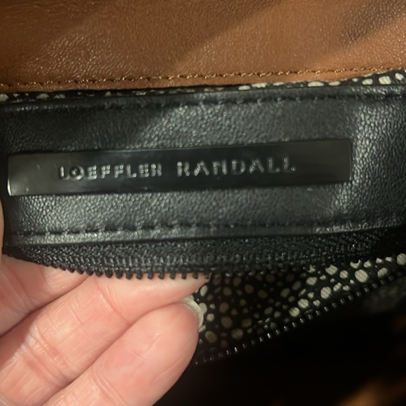 Loeffler Randall Brown and White Leather Work Tote - Picture 6 of 6